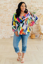 Load image into Gallery viewer, WHITE BIRCH- All Over the World Scoop Neck Blouse
