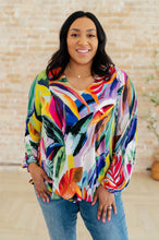 Load image into Gallery viewer, WHITE BIRCH- All Over the World Scoop Neck Blouse
