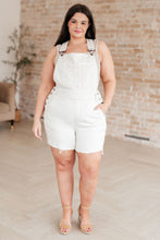 Load image into Gallery viewer, JUDY BLUE- Anna High Rise Garment Dyed Cutoff Shortalls in Ecru
