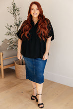 Load image into Gallery viewer, WHITE BIRCH- Because I Said So Dolman Sleeve Top in Black
