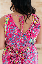 Load image into Gallery viewer, WHITE BIRCH- Bless Your Heart V-Neck Dress in Neon Fuchsia
