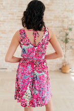 Load image into Gallery viewer, WHITE BIRCH- Bless Your Heart V-Neck Dress in Neon Fuchsia
