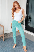 Load image into Gallery viewer, Bridgette High Rise Garment Dyed Slim Jeans in Aquamarine- JUDY BLUE
