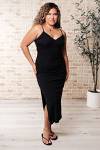 Load image into Gallery viewer, Bridgette Ribbed Bodycon Dress in Black- WITH LOVE MOLLY
