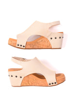 Load image into Gallery viewer, Carley Wedge Sandals in Cream- CORKY&#39;S
