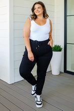 Load image into Gallery viewer, Carmen Double Cuff Joggers in Black- JUDY BLUE
