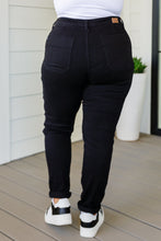 Load image into Gallery viewer, Carmen Double Cuff Joggers in Black- JUDY BLUE
