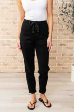 Load image into Gallery viewer, Carmen Double Cuff Joggers in Black- JUDY BLUE
