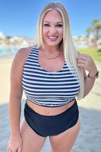 Load image into Gallery viewer, Cayman Islands Striped Swim Top- 111 NORTH
