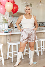 Load image into Gallery viewer, SP24- EE:SOME- Champagne and Roses Satin Shorts (Reg &amp; Curvy)
