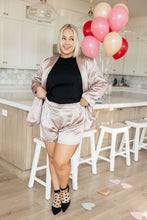 Load image into Gallery viewer, SP24- EE:SOME- Champagne and Roses Satin Blazer (Reg &amp; Curvy)
