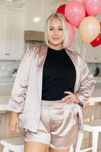 Load image into Gallery viewer, SP24- EE:SOME- Champagne and Roses Satin Blazer (Reg &amp; Curvy)
