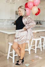 Load image into Gallery viewer, SP24- EE:SOME- Champagne and Roses Satin Blazer (Reg &amp; Curvy)
