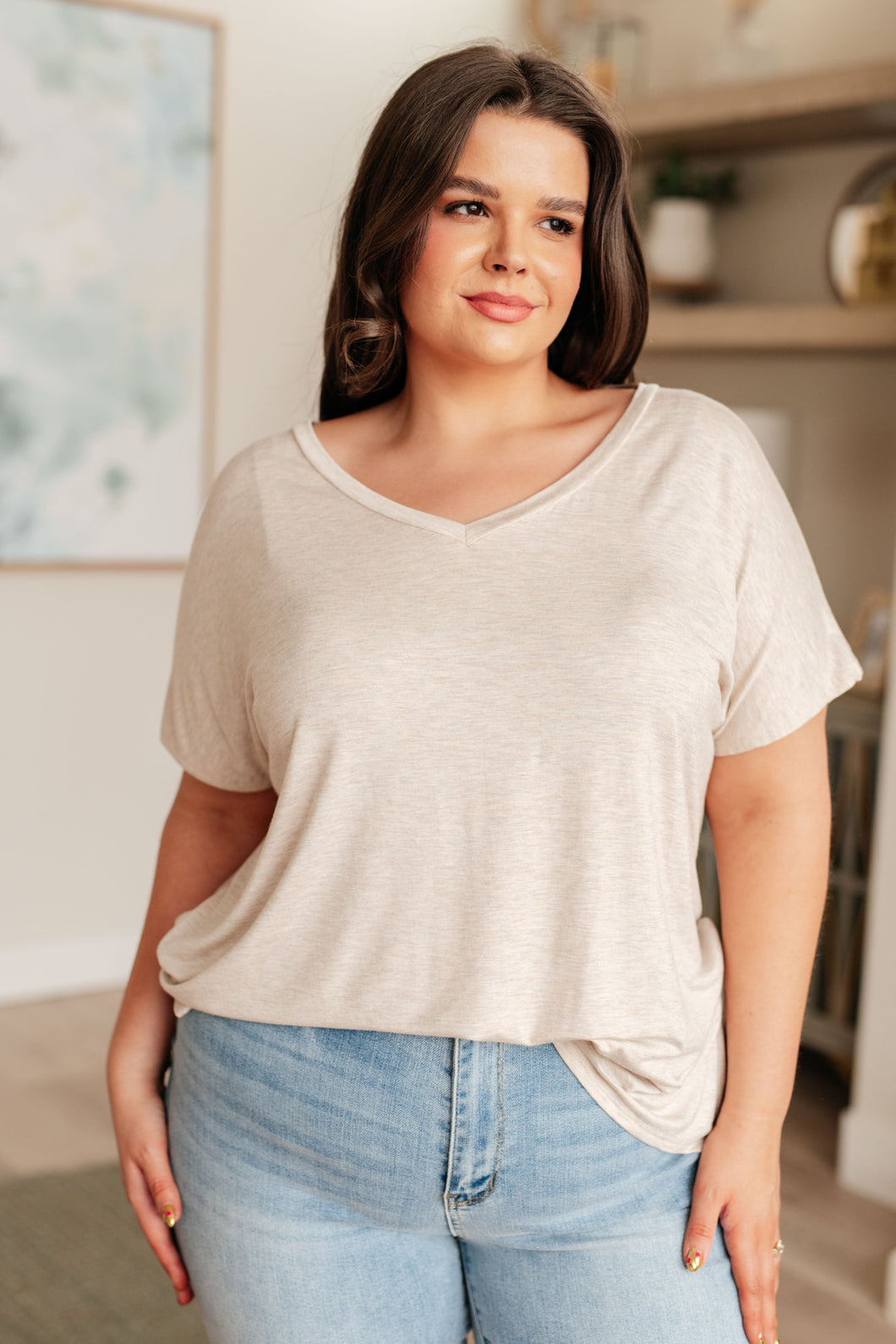 AVE. SHOPS- Clear Things Up V-Neck Top