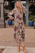 Load image into Gallery viewer, Vintage Rose Garden Floral Midi Dress
