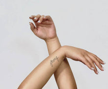 Load image into Gallery viewer, Words for a Season Temp Tattoo - "STRONG"
