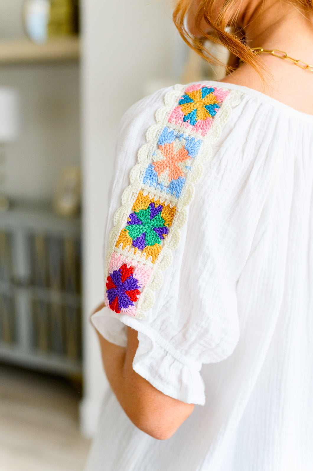 SEW IN LOVE- Don't You, Forget About Me Crinkle Knit Blouse