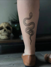 Load image into Gallery viewer, Nature Tats Temp Tattoo - GARDEN SNAKE
