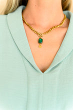 Load image into Gallery viewer, WATERPROOF, NO TARNISH, Emerald Chain Necklace
