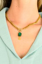 Load image into Gallery viewer, WATERPROOF, NO TARNISH, Emerald Chain Necklace
