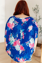 Load image into Gallery viewer, DEAR SCARLETT- Essential Blouse in Royal and Pink Floral
