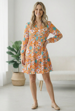 Load image into Gallery viewer, Tangerine Dreaming Floral Dress
