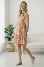 Load image into Gallery viewer, Tangerine Dreaming Floral Dress
