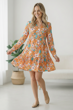 Load image into Gallery viewer, Tangerine Dreaming Floral Dress
