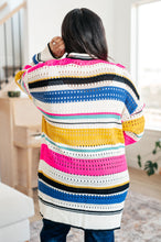 Load image into Gallery viewer, SP24- BIBI-Felt Cute Striped Cardigan (Reg &amp; Curvy)
