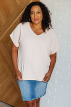 Load image into Gallery viewer, ONE ELEVEN NORTH- Frequently Asked Questions V-Neck Top in Blush

