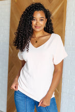 Load image into Gallery viewer, ONE ELEVEN NORTH- Frequently Asked Questions V-Neck Top in Blush
