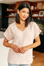 Load image into Gallery viewer, ONE ELEVEN NORTH- Frequently Asked Questions V-Neck Top in Blush
