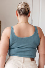 Load image into Gallery viewer, YELETE- Fundamentals Ribbed Seamless Reversible Tank in Vintage Blue
