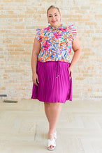 Load image into Gallery viewer, Just a Flirt Pleated Skirt in Magenta- JODIFUL
