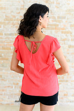 Load image into Gallery viewer, Got Me Cornered V Neck Ruffle Sleeve Top- 111 NORTH
