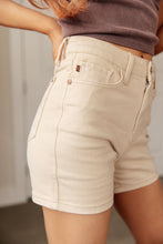 Load image into Gallery viewer, Greta High Rise Garment Dyed Shorts in Bone- JUDY BLUE
