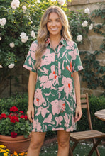 Load image into Gallery viewer, Summer Vacation Floral Shirt Dress
