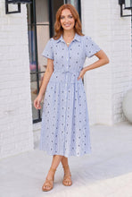 Load image into Gallery viewer, Stripe and Shine Button Down Midi Dress
