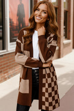 Load image into Gallery viewer, The Café Mocha Check Cardigan
