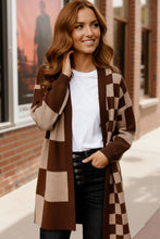 Load image into Gallery viewer, The Café Mocha Check Cardigan
