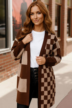 Load image into Gallery viewer, The Café Mocha Check Cardigan
