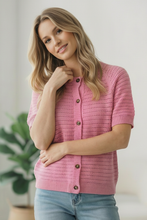 Load image into Gallery viewer, Simply Sweet Button Down Pink Sweater
