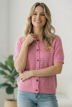 Load image into Gallery viewer, Simply Sweet Button Down Pink Sweater
