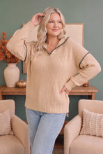 Load image into Gallery viewer, Wrapped in Grace Knit Sweater in Warm Taupe
