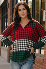 Load image into Gallery viewer, Holiday Cheer Check Hoodie

