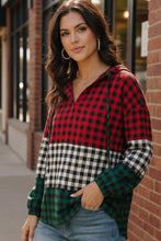Load image into Gallery viewer, Holiday Cheer Check Hoodie
