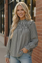 Load image into Gallery viewer, Wildwood Check White Smock
