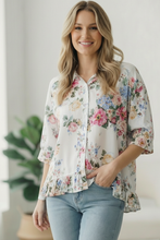 Load image into Gallery viewer, Home for the Weekend Floral Peplum Blouse
