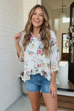 Load image into Gallery viewer, Home for the Weekend Floral Peplum Blouse
