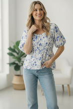 Load image into Gallery viewer, Sunday in Provence Peplum Blouse
